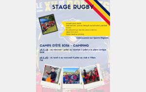 Camps été U14 et U16
